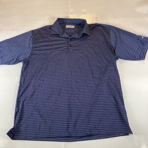 HL Sport Mens Polo Shirt Top Size XL Golf Short Sleeve Striped Pullover Soft